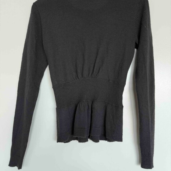 Nanette Lepore dark charcoal cashmere sweater - Picture 3 of 4
